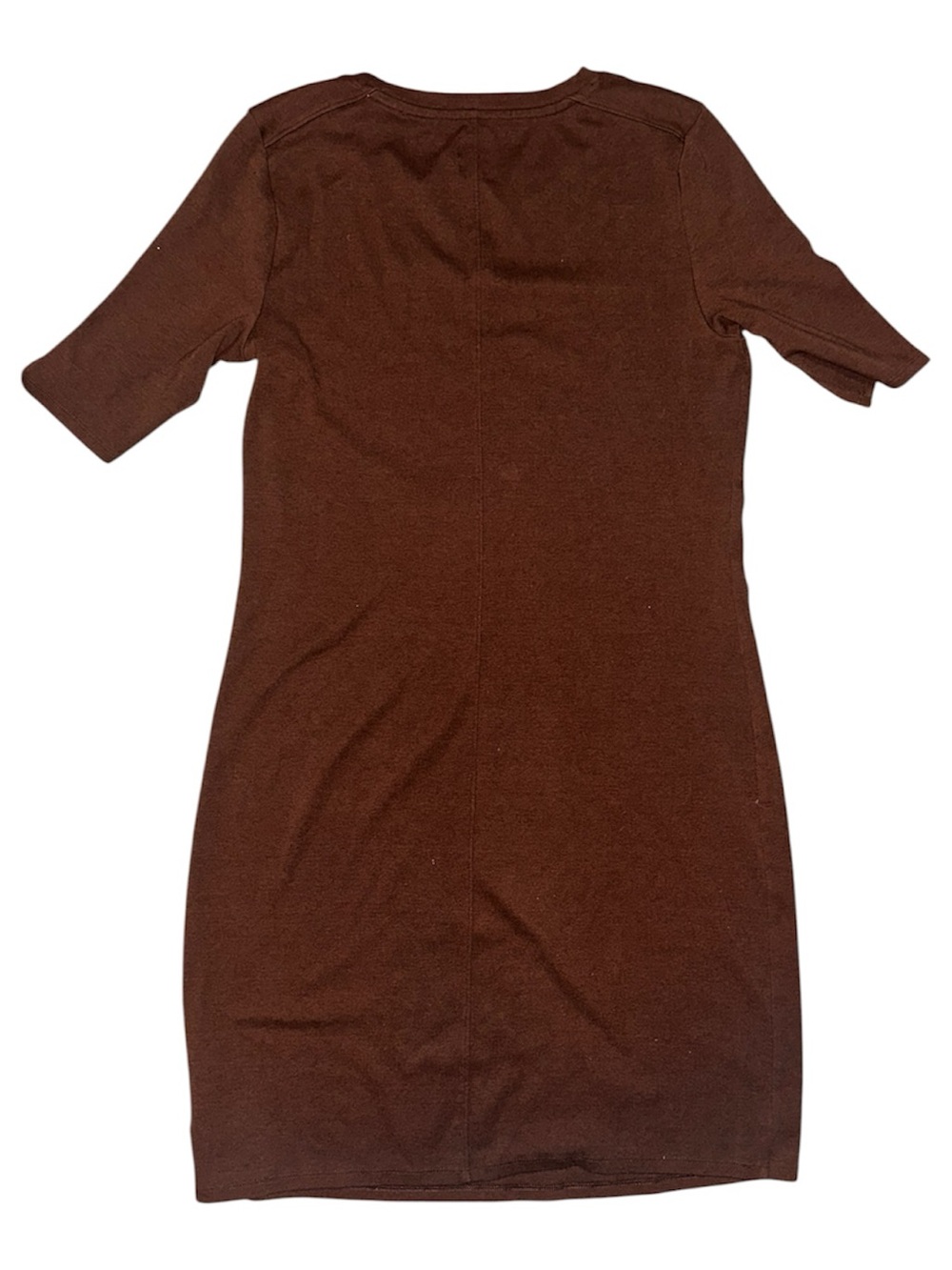 GAP Root Brown Short Sleeve Rib T-Shirt Dress - Picture 2 of 3